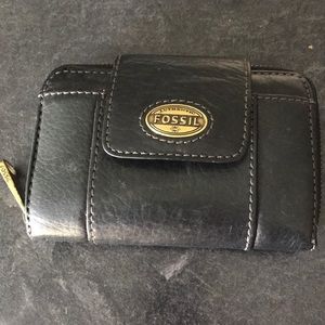 Fossil wallet, black leather